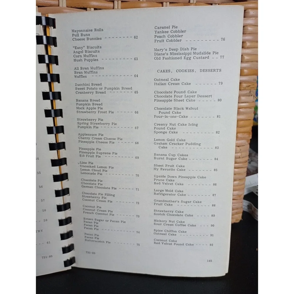 Fraternity Church Of The Brethren Winston-Salem, NC Cookbook Spiral 1980 Dunkers